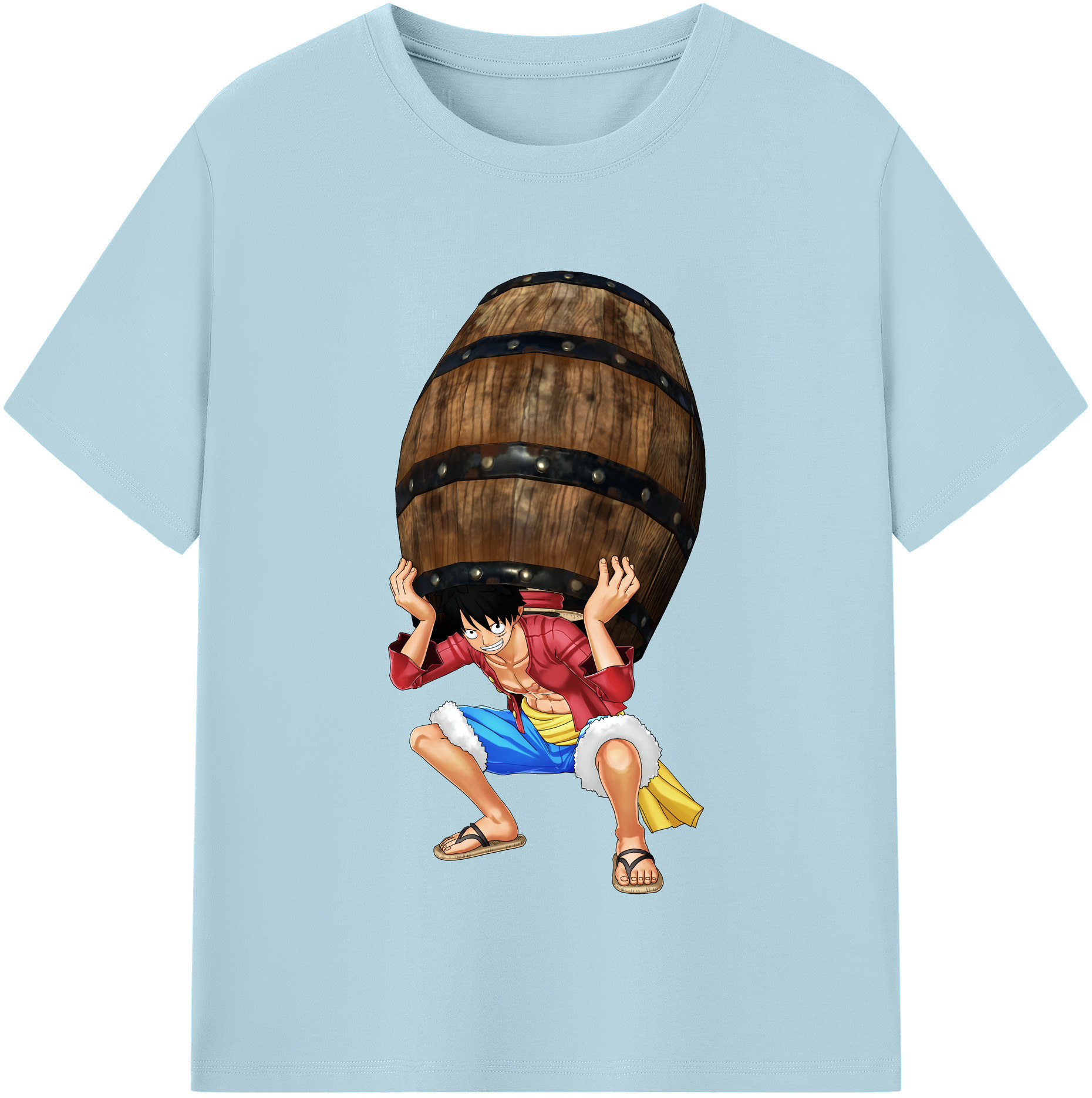 ワンピース モンキー・D・ルフィ ONE PIECE Monkey D. Luffy 綿100％半袖Tシャツ（フロントプリント）